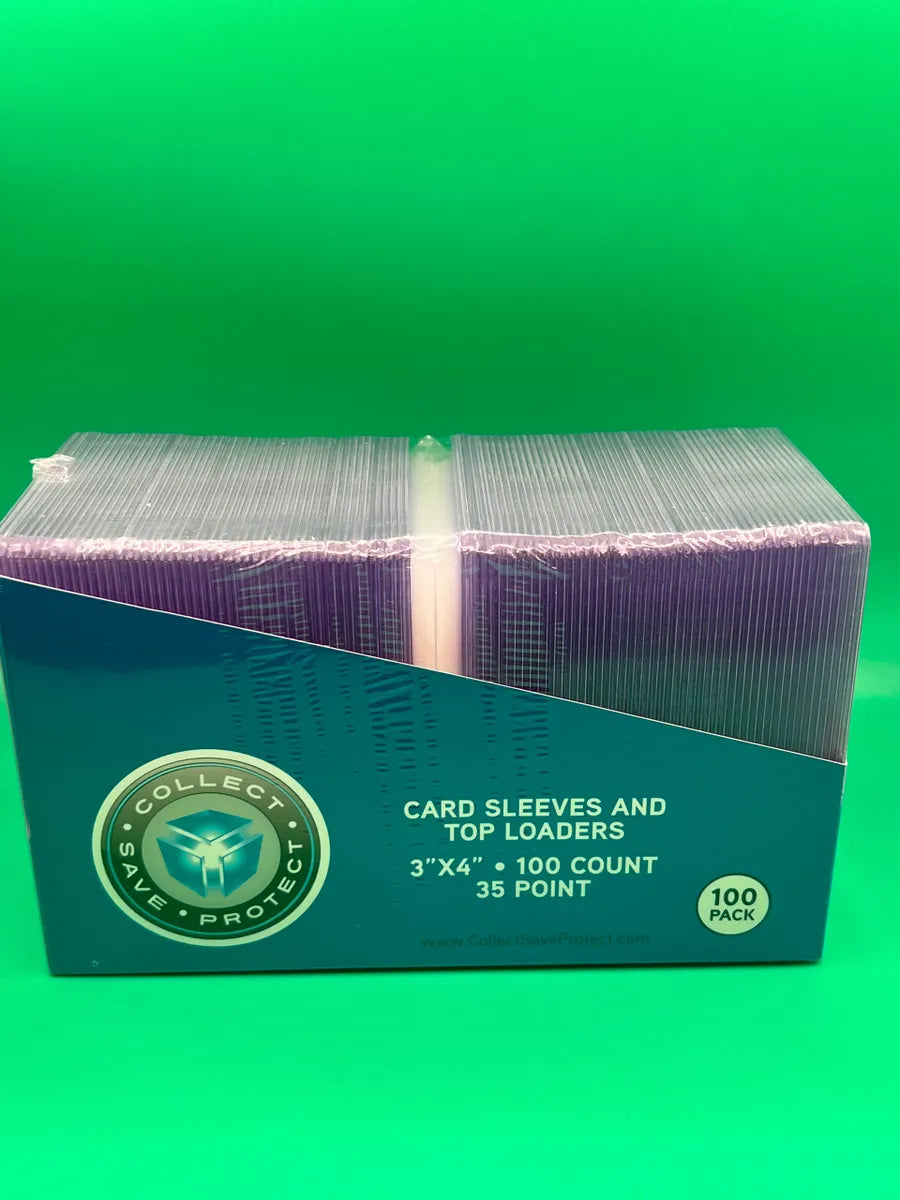 CSP 35pt 100 count Top Loaders with Sleeves - Bulk Pack