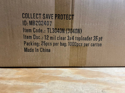 1,000 CSP Standard Top Loaders WITH 1,000 Soft sleeves